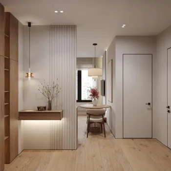 Интерьер прихожей с проходной  смотреть на Basicdecor