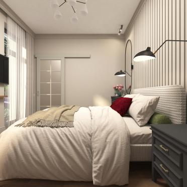 Интерьер спальни cветильниками над кроватью  смотреть на Basicdecor