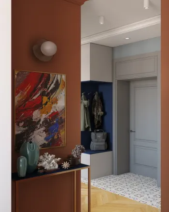 Интерьер прихожей с проходной  смотреть на Basicdecor