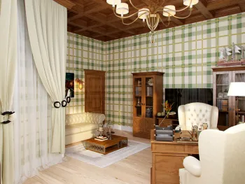 Интерьер кабинета в классическом стиле и в стиле кантри смотреть на Basicdecor