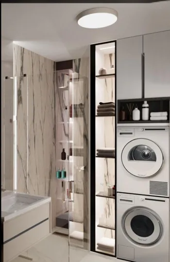Интерьер ванной с постирочной  смотреть на Basicdecor
