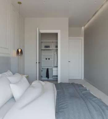 Интерьер спальни cветильниками над кроватью  смотреть на Basicdecor