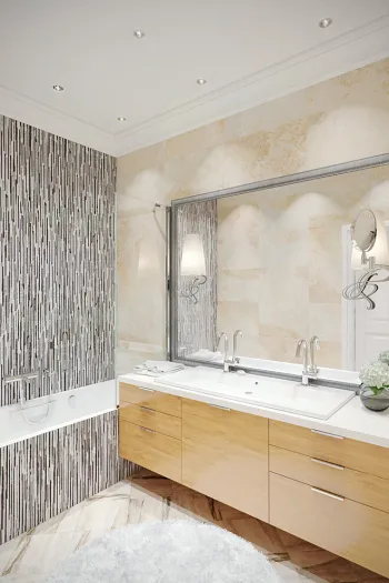 Интерьер ванной в современном стиле смотреть на Basicdecor