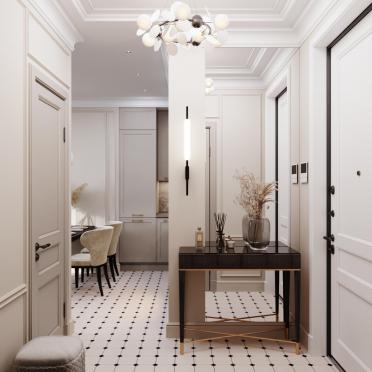 Интерьер прихожей с проходной  смотреть на Basicdecor
