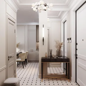 Интерьер прихожей с проходной  смотреть на Basicdecor