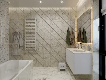 Интерьер ванной в неоклассике смотреть на Basicdecor