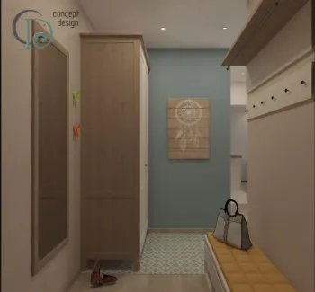 Интерьер прихожей с проходной  смотреть на Basicdecor