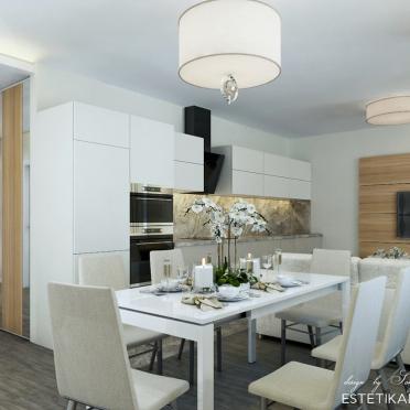 Интерьер кухни cветильниками над столом в современном стиле смотреть на Basicdecor