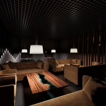 Интерьер c подсветкой в стиле лофт смотреть на Basicdecor