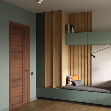 Интерьер спальни с нишей с подсветкой и с подсветкой  смотреть на Basicdecor