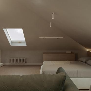 Интерьер спальни с нишей с подсветкой и с подсветкой  смотреть на Basicdecor
