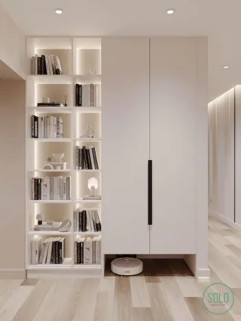 Интерьер коридора с нишей с подсветкой и с подсветкой  смотреть на Basicdecor