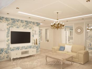 Интерьер гостиной в стиле фьюжн смотреть на Basicdecor