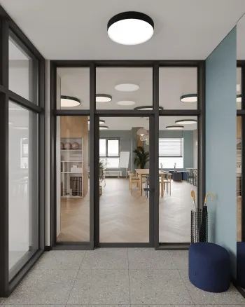 Интерьер прихожей c подсветкой  смотреть на Basicdecor