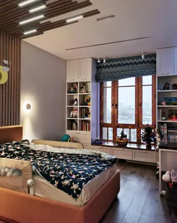 Интерьер детской cветильниками над кроватью  смотреть на Basicdecor