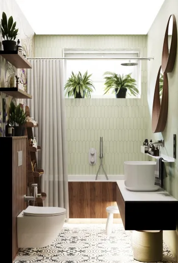 Интерьер ванной  смотреть на Basicdecor