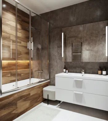 Интерьер ванной в современном стиле смотреть на Basicdecor