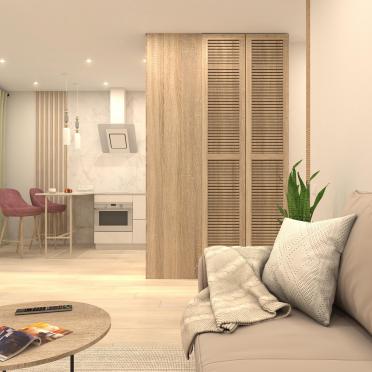 Интерьер гостиной с дверными жалюзи  смотреть на Basicdecor