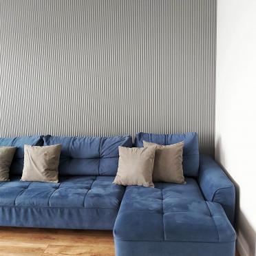 Интерьер гостиной cтеной за диваном  смотреть на Basicdecor