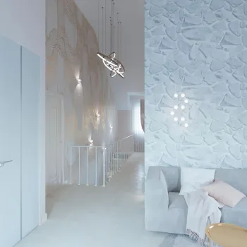 Интерьер c подсветкой в современном стиле смотреть на Basicdecor