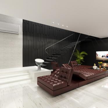 Интерьер гостиной в современном стиле смотреть на Basicdecor