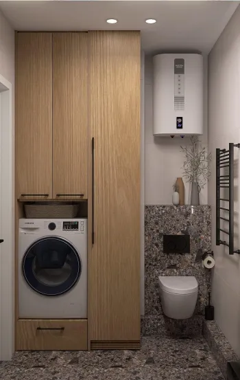Интерьер ванной с постирочной  смотреть на Basicdecor