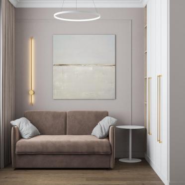 Интерьер cветовыми линиями и светильниками над кроватью  смотреть на Basicdecor