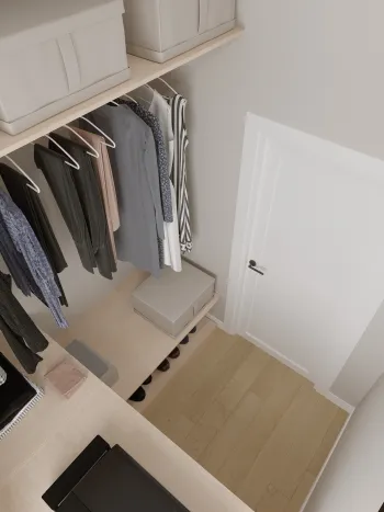 Интерьер гардеробной с гардеробной  смотреть на Basicdecor