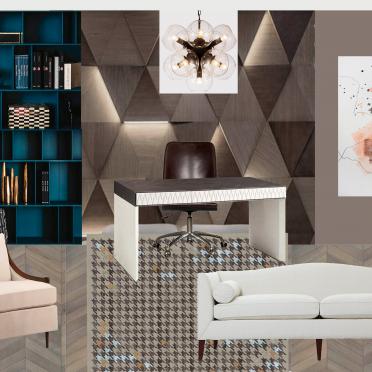 Интерьер c рабочим местом в неоклассике смотреть на Basicdecor