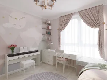 Интерьер детской с для девочки  смотреть на Basicdecor