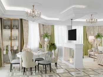 Интерьер гостиной в классическом стиле смотреть на Basicdecor