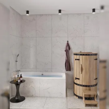 Интерьер ванной в современном стиле смотреть на Basicdecor