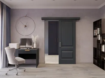 Интерьер c рабочим местом в современном стиле смотреть на Basicdecor