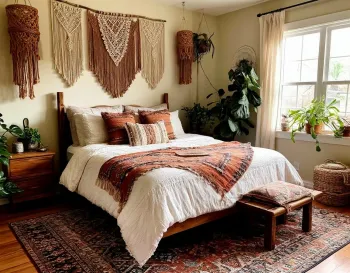 Интерьер спальни в бохо смотреть на Basicdecor