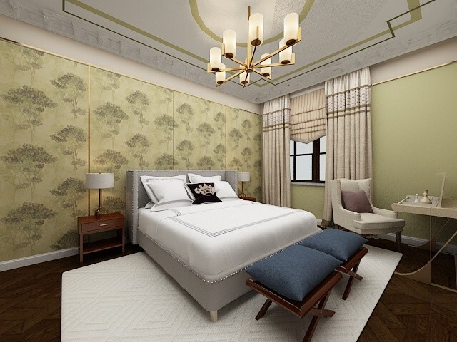 Интерьер спальни в неоклассике, в восточном стиле и китайском