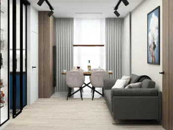 Интерьер гостиной с балконом  смотреть на Basicdecor