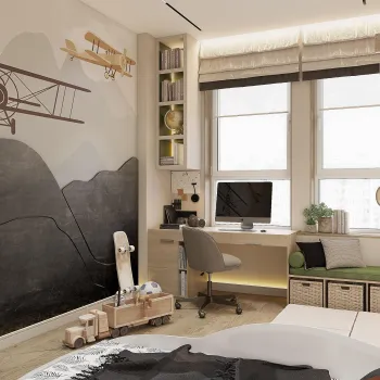 Интерьер детской с для мальчика  смотреть на Basicdecor