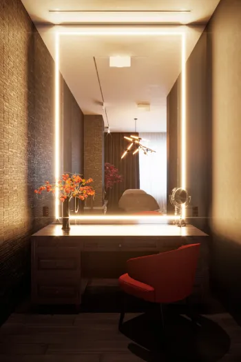 Интерьер c подсветкой в современном стиле смотреть на Basicdecor