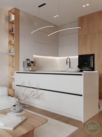 Интерьер кухни с без окна  смотреть на Basicdecor