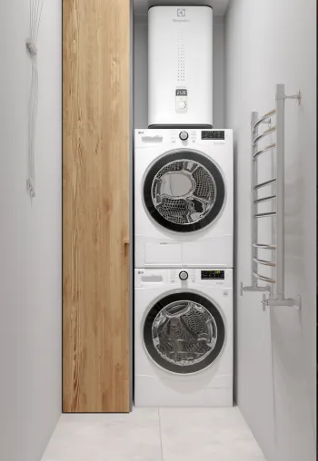Интерьер ванной с постирочной  смотреть на Basicdecor