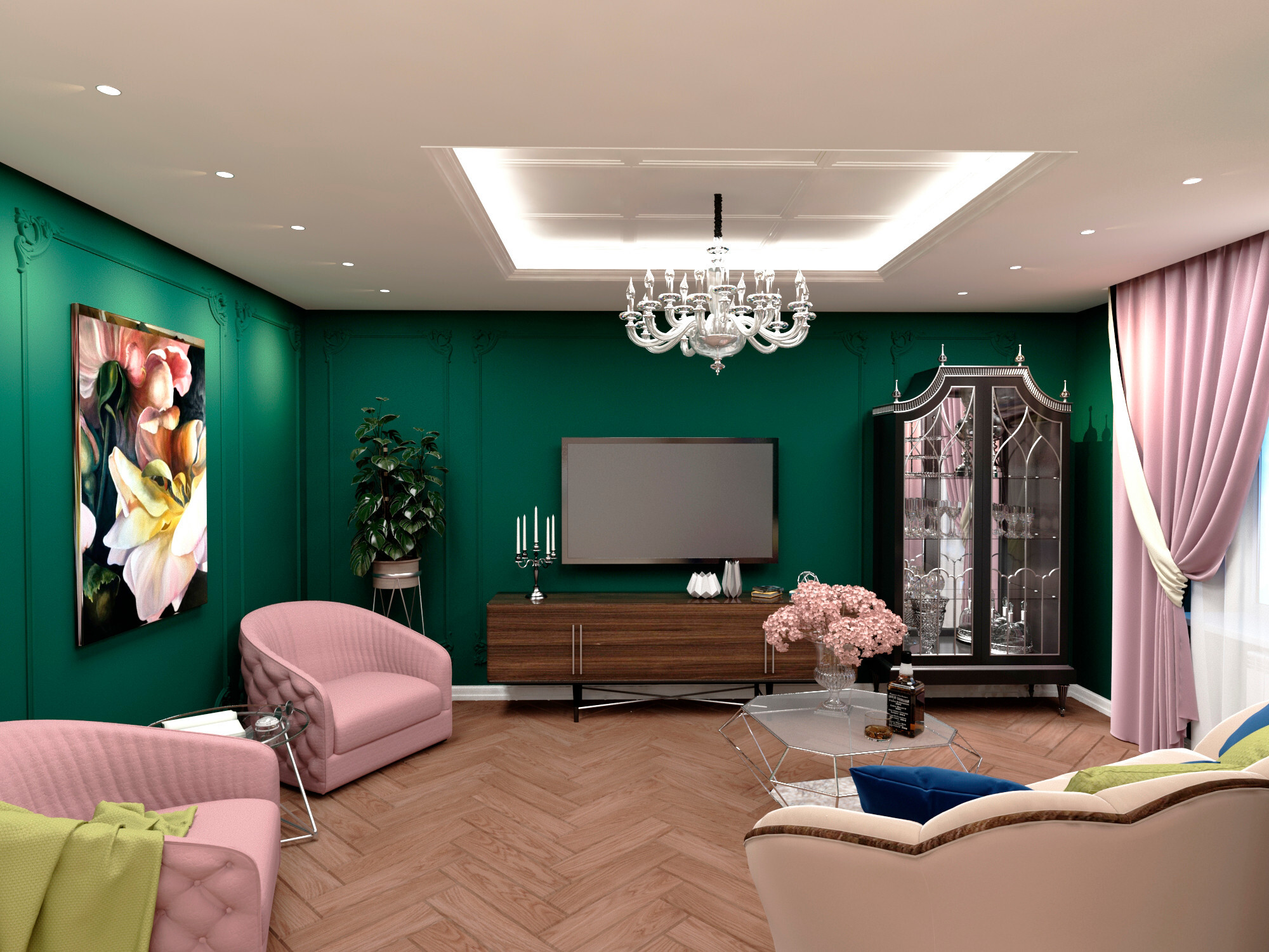 Интерьер гостиной cветовыми линиями, рейками с подсветкой, подсветкой настенной, подсветкой светодиодной и с подсветкой в классическом стиле