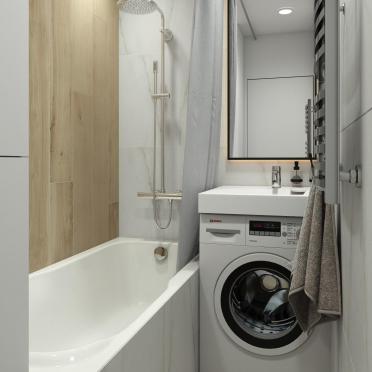 Интерьер ванной cовмещенным санузлом  смотреть на Basicdecor