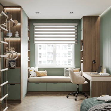 Интерьер детской с жалюзи и дверными жалюзи  смотреть на Basicdecor