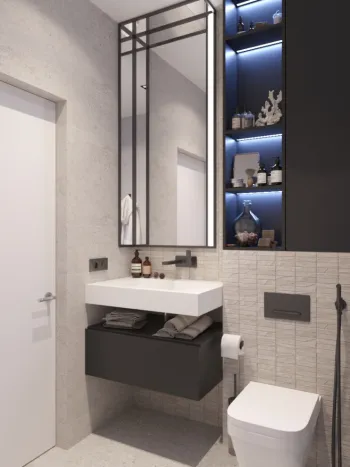 Интерьер ванной в современном стиле смотреть на Basicdecor