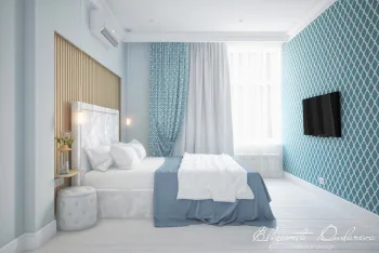 Интерьер спальни в скандинавском стиле и морском смотреть на Basicdecor