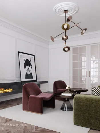 Интерьер гостиной  смотреть на Basicdecor