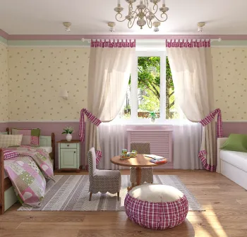 Интерьер детской с для девочки  смотреть на Basicdecor