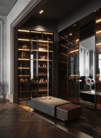 Интерьер гардеробной  смотреть на Basicdecor