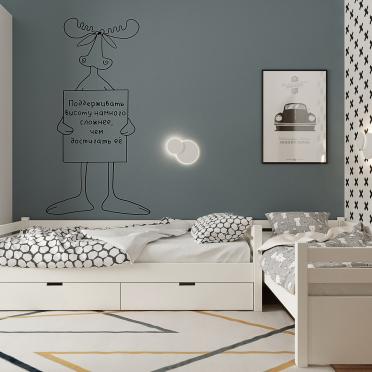 Интерьер детской cветильниками над кроватью  смотреть на Basicdecor