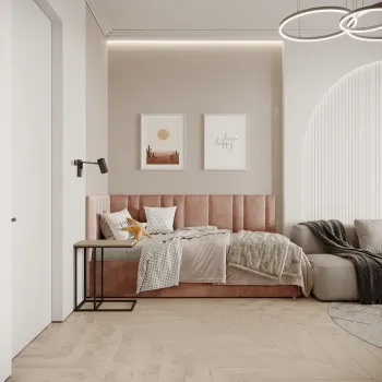 Интерьер детской cветильниками над кроватью  смотреть на Basicdecor